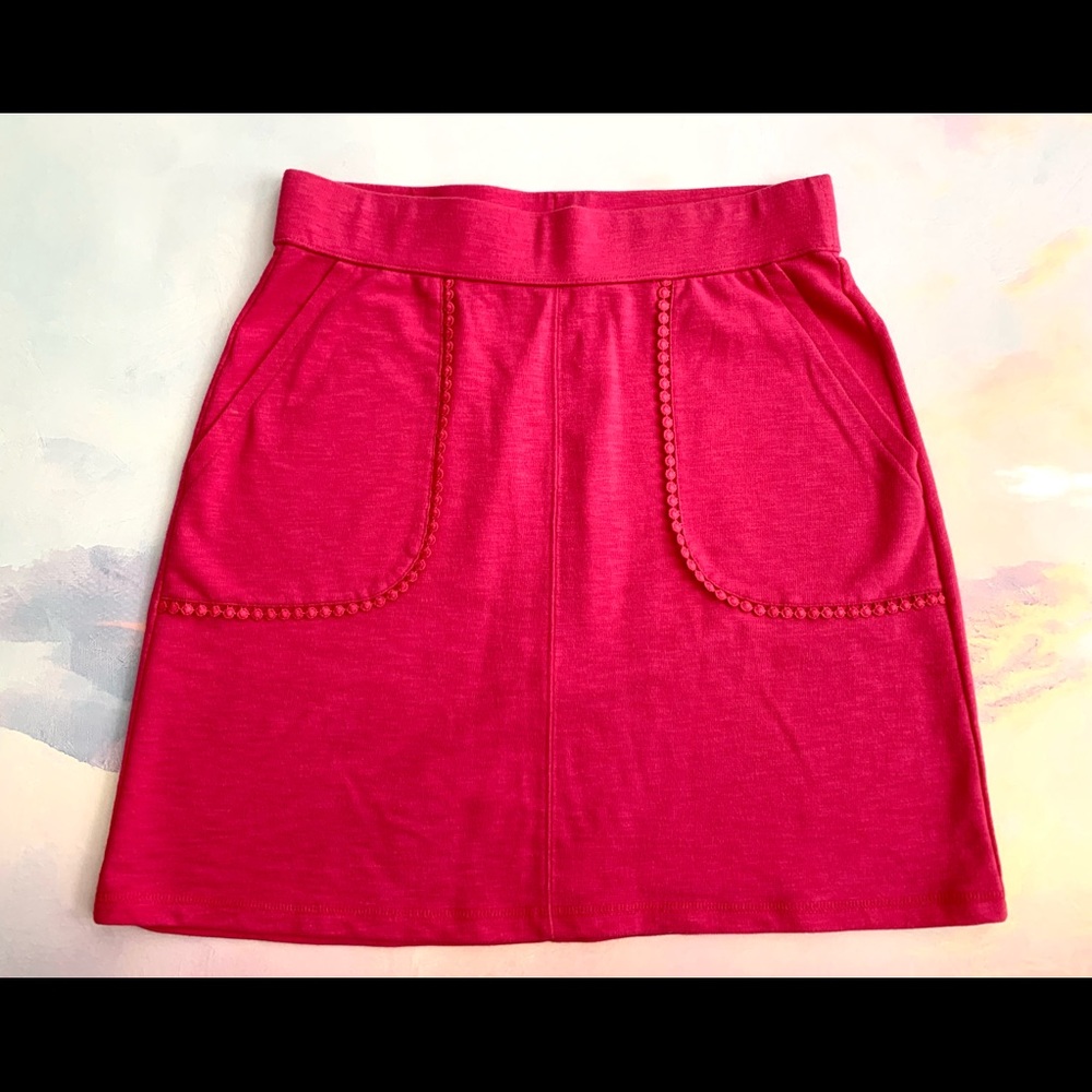 TALBOTS Hot Pink Terry Cloth Skirt w/Fun Pockets